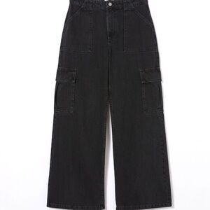 Cotton On Women's Black Wide Leg Jeans